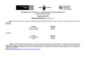 PRUEBAS DE ACCESO A LA UNIVERSIDAD PARA ALUMNOS DE BACHILLERATO LOE .