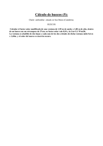 Cálculo de huecos (5):