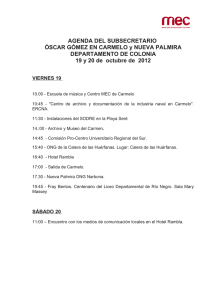 AGENDA DEL SUBSECRETARIO ÓSCAR GÓMEZ EN CARMELO y NUEVA PALMIRA