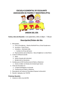 ESCUELA ELEMENTAL DE ESCALANTE ASOCIACIÓN DE PADRES Y MAESTROS (PTA)