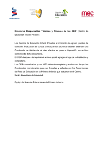 Constancias de Asistencia CEIP - Uruguay