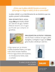 ¿Como usar la plata coloidal durante un evento que ponga en riesgo tu salud y la de tu comunidad?