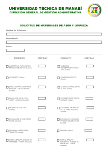 solicitud materiales de aseo