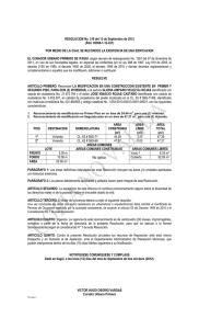 RESOL. 319 - GLORIA AMPARO VELEZ de ROJAS y JOSE IGNACIO ROJAS