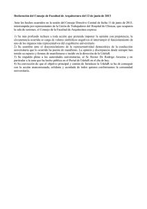 Declaración del Consejo de Facultad de Arquitectura