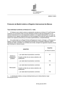 Protocolo de Madrid relativo al Registro Internacional de Marcas
