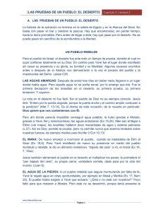 3. Las Pruebas de un Pueblo: El Desierto