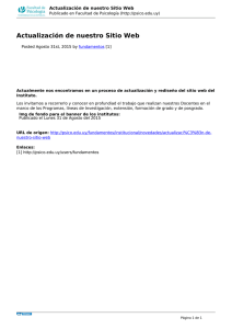 Actualización de nuestro Sitio Web