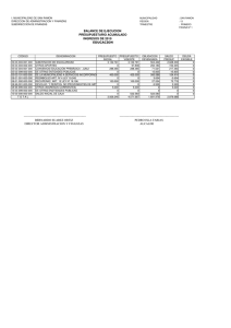 Balance 1º Trim. Ingresos Educacion 2010