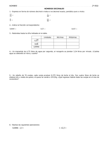 Ejercicios con decimales