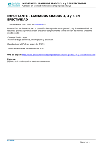 IMPORTANTE - LLAMADOS GRADOS 3, 4 y 5 EN EFECTIVIDAD