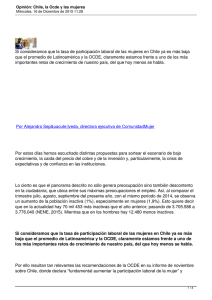 Si consideramos que la tasa de participación laboral de las... que el promedio de Latinoamérica y la OCDE, claramente estamos...