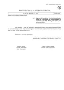 COMUNICACION B 8562. 20/09/2005