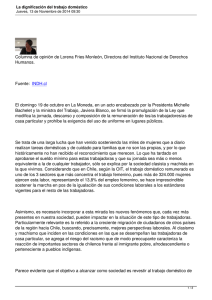 Columna de opinión de Lorena Fries Monleón, Directora del Instituto... Humanos.   Fuente: