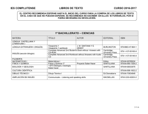 1º de Bachillerato Ciencias
