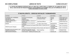 2º de Bachillerato Humanidades y Ciencias Sociales