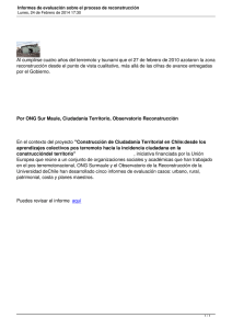 Al cumplirse cuatro años del terremoto y tsunami que el... reconstrucción desde el punto de vista cualitativo, más allá de...
