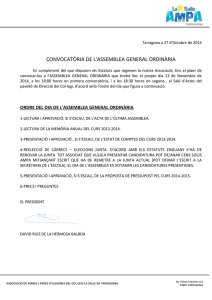 Convocatòria assemblea