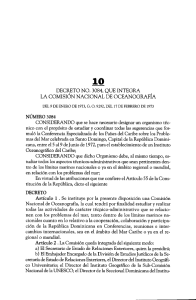 10 DECRETO NO. 3084, QUE INTEGRA LA COMISiÓN NACIONAL