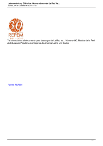 Ya se encuentra el documento para descargar de La Red... de Educación Popular entre Mujeres de América Latina y El...