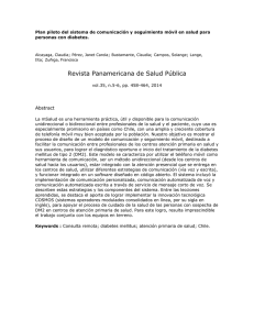 Plan piloto del sistema de comunicación y seguimiento móvil en salud para personas con diabetes