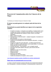 Proyecto de Comunicación sobre los Cánceres de la Mujer