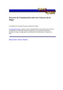 Proyecto de Comunicación sobre los Cánceres de la Mujer