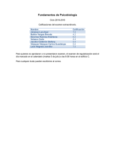 Calificaciones extraordinario