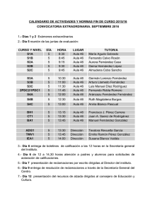 Calendario y normas para la evaluaci n extraordinaria (septiembre)