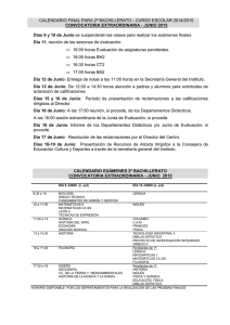 Calendario y normas para evaluaci n final extraordinaria en 2 de bachillerato (junio)