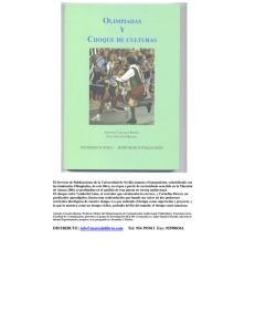 Olimpiadas y choque de culturas, de Antonio Cascales