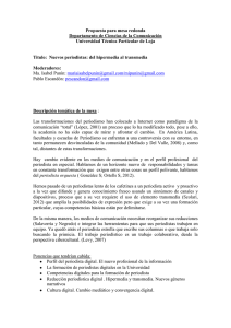 Propuesta para mesa redonda Departamento de Ciencias de la Comunicación