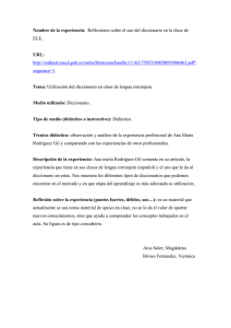 Experiencia con diccionario