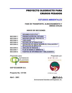 PROYECTO OLEODUCTO PARA CRUDOS PESADOS