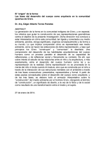 El “origen” de la forma: