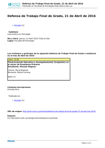 Defensa de Trabajo Final de Grado, 21 de Abril de...