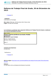 Defensa de Trabajo Final de Grado, 30 de Diciembre de 2015