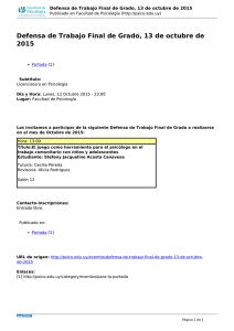 Defensa de Trabajo Final de Grado, 13 de octubre de 2015