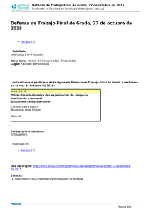 Defensa de Trabajo Final de Grado, 27 de octubre de 2015