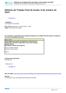 Defensa de Trabajo Final de Grado, 8 de octubre de 2015