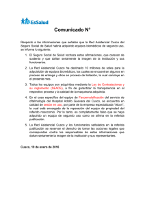 Comunicado N° 004-2016