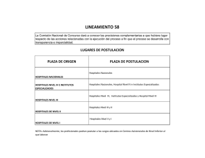 Lugares de Postulación