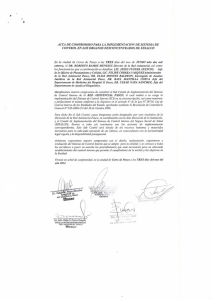 Acta de compromiso de fecha 13 de junio de 2014