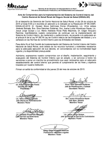 Acta de compromiso de fecha 29 de octubre de 2015