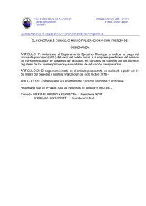 4486 Subsidio Boleto Estudiantil Ciclo Lectivo 2016