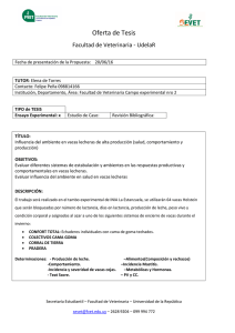 Oferta de Tesis Facultad de Veterinaria - UdelaR