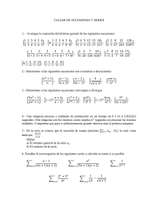 TALLER DE SUCESIONES Y SERIES