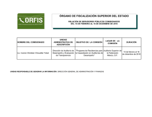 ÓRGANO DE FISCALIZACIÓN SUPERIOR DEL ESTADO