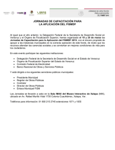 JORNADAS DE CAPACITACIÓN PARA LA APLICACIÓN DEL FISMDF