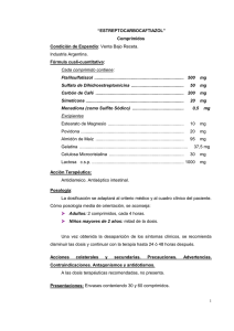 Comprimidos de ESTREPTOCARBOCAFTIAZOL: Folleto de Medicamentos